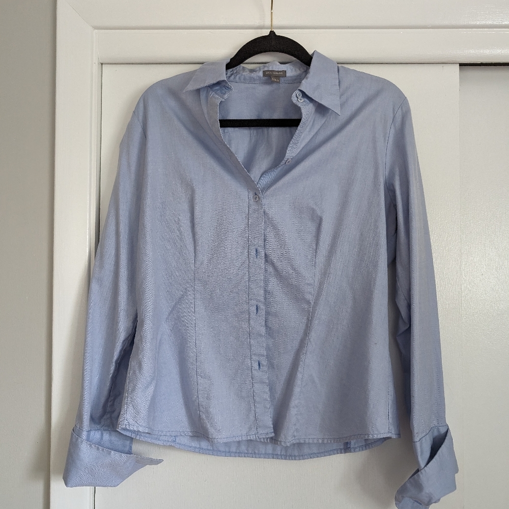 Ann Taylor Blue Button Down